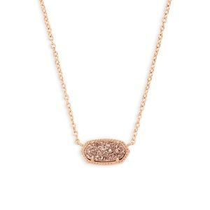 Kendra Scott Elisa Rose Gold Drusy Necklace